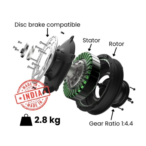 BLDC Rear Hub Motor (Morni, Morni Pro, Prarav, Hope Ride) - Image 2